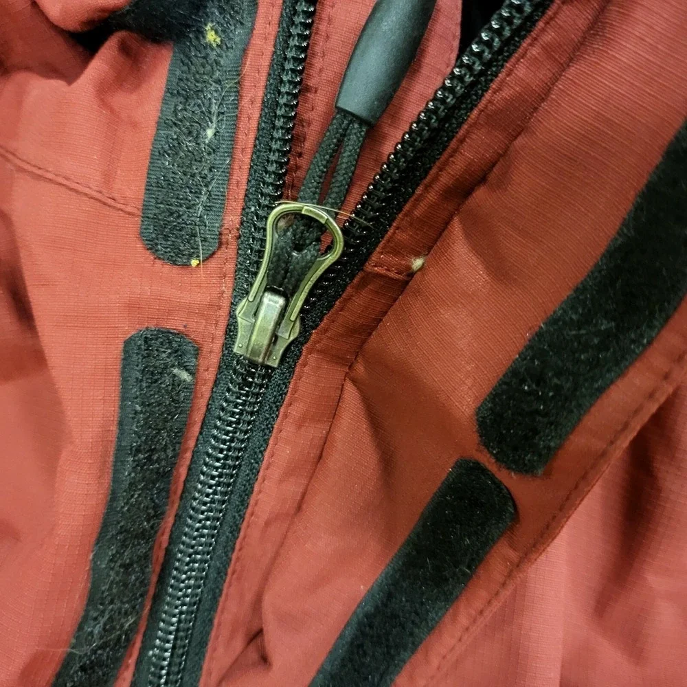 Vintage Timberland Waterproof Red Jacket Full Zip Hooded Coat Size‎ 2XL XXL